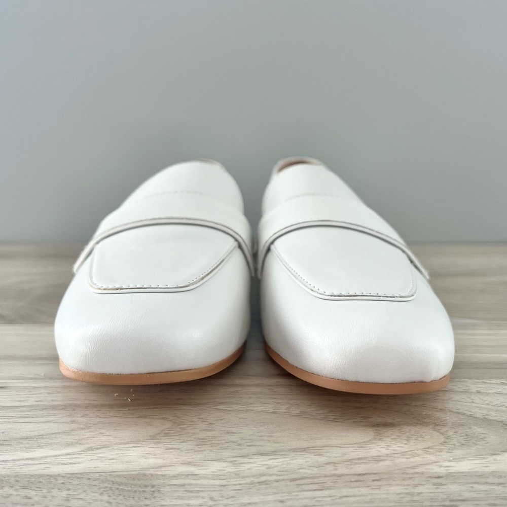 Stuart Weitzman Payson Leather Loafers | White | Size 5 - Picture 3 of 11